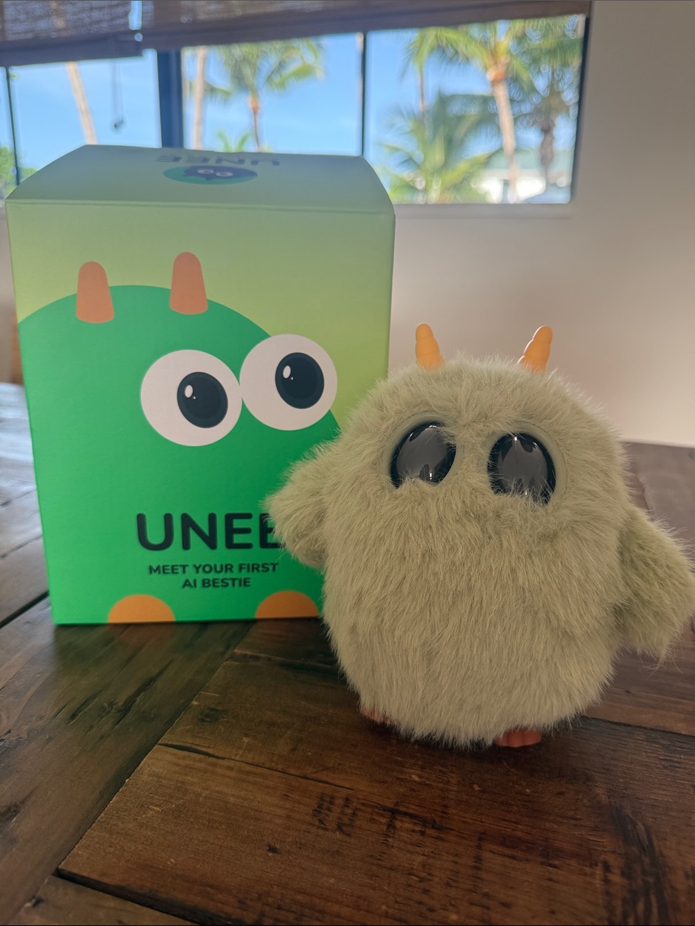 UNEE AI Bestie Plush - Sage Green Fuzzy Monster